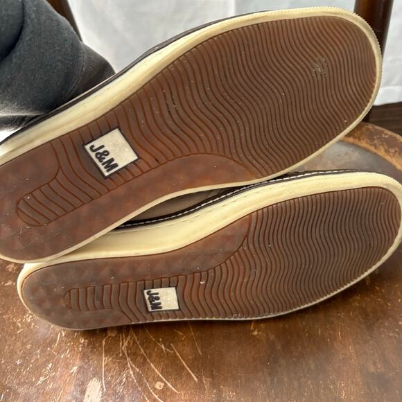 J&M McGuffey Woven Slip On Sheepskin Leather 8 Medium Taupe Style 25-2536 main image 5